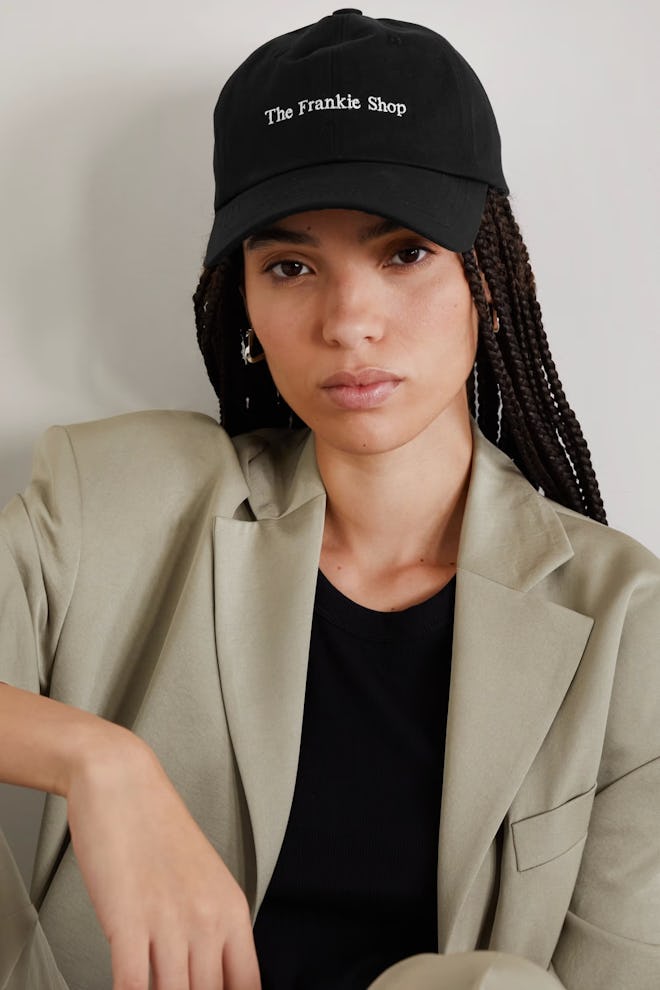 Frankie Embroidered Cotton-Twill Baseball Hat