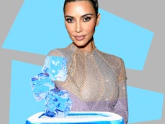 Kim Kardashian and an ice bath