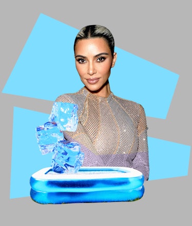 Kim Kardashian and an ice bath