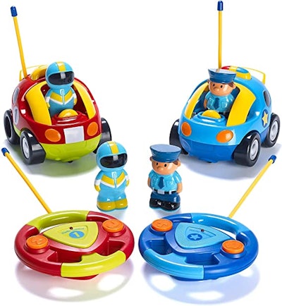 With tons of Amazon ratings, these Pretex Cartoon Remote Control Cars are some of the best remote co...