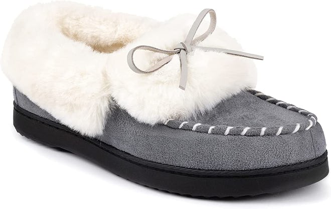 RockDove Fuzzy Memory Foam Loafer Slippers