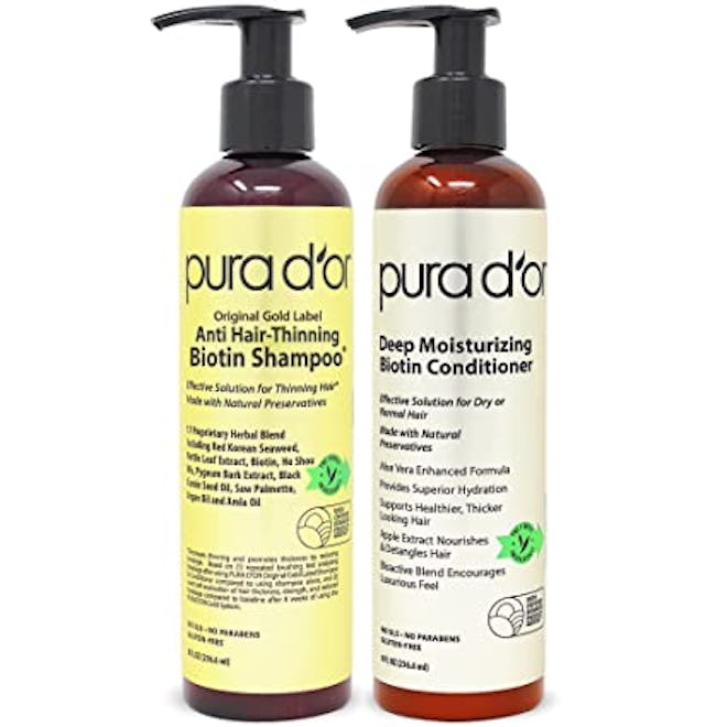 This noncomedogenic shampoo and conditioner set is hypoallergenic and vegan.