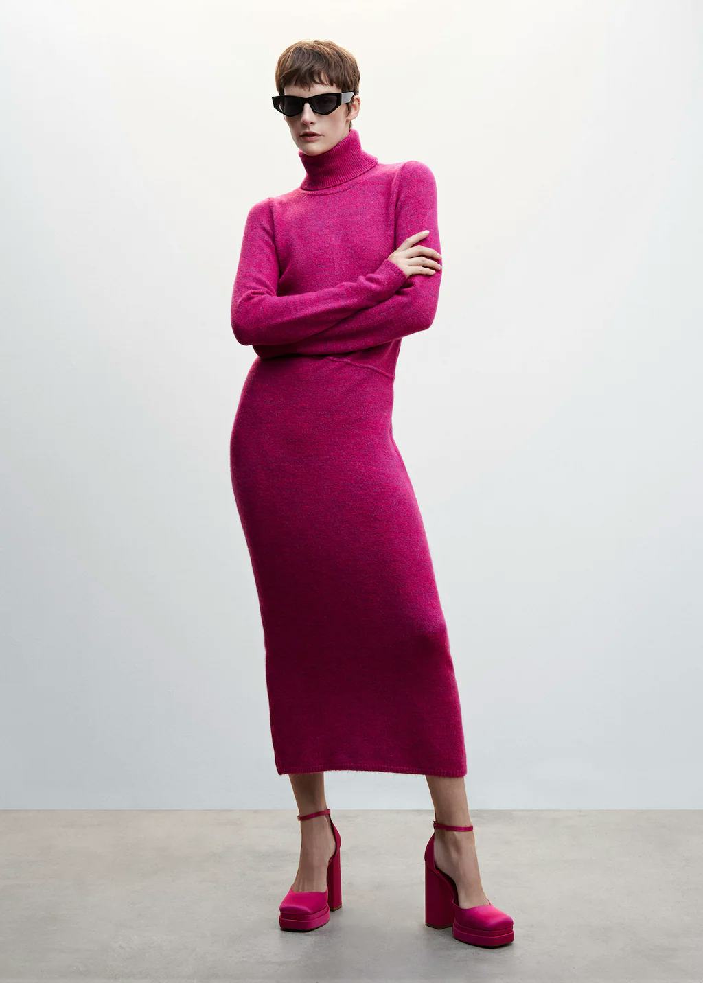 Knitted Turtleneck Dress
