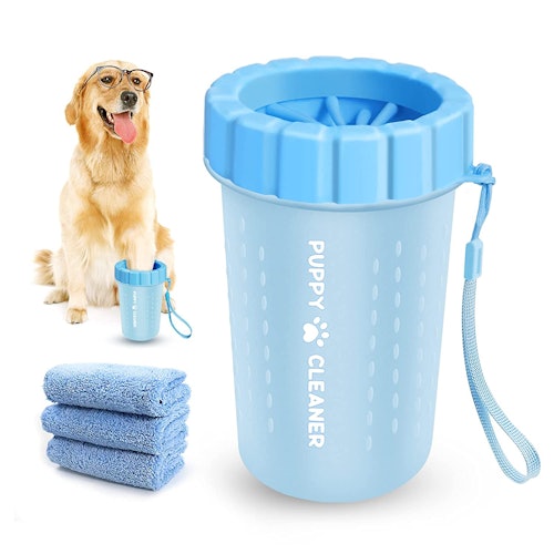 Tinioey Dog Paw Cleaner with 3 Towels
