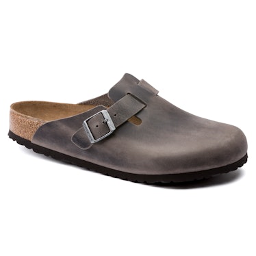 Birkenstock brown oiled leather clogs