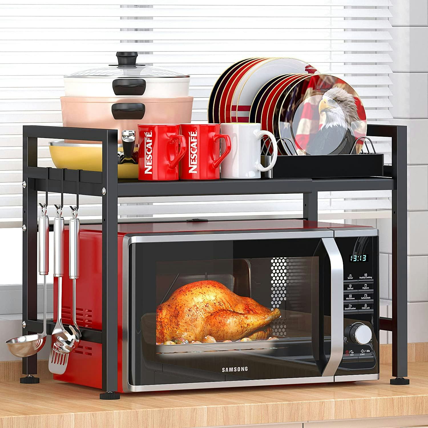 PUSDON Extendable Microwave Oven Rack