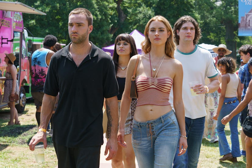 Stephen (Jackson White), Pippa (Sonia Mena), Lucy (Grace Van Patten) and Wrigley (Spencer House) tog…