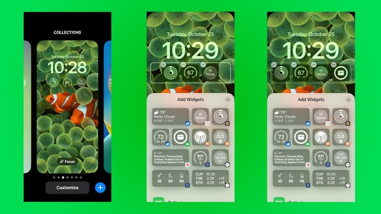 Adding a battery widget to the lock screen in OS 16.1.