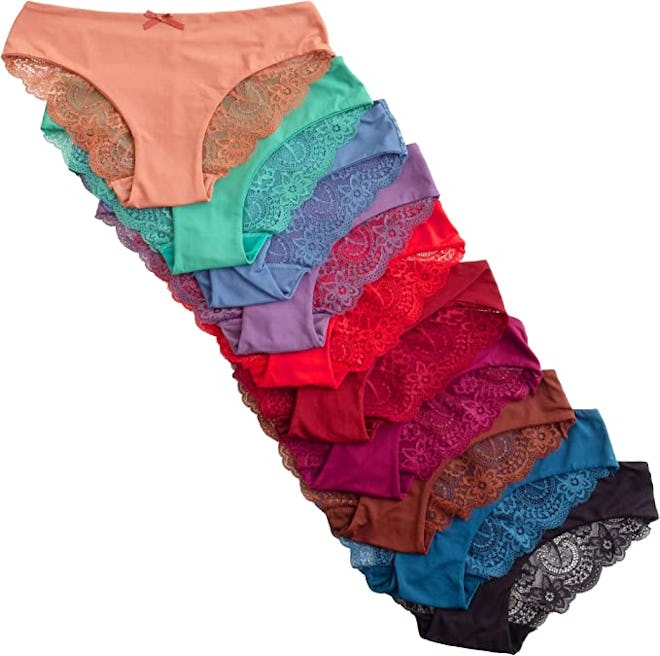 Pretty Sweet Basics Laser-Cut Bikini Panties (10-Pack)