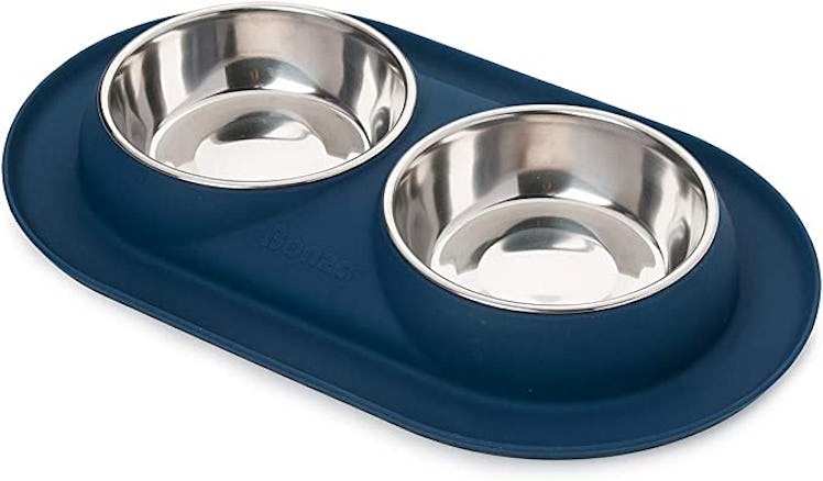 Bonza Stainless Steel Pet Bowls With Spill-Proof Mat
