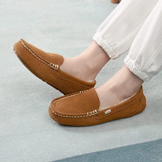 DREAM PAIRS Fuzzy Faux Suede Loafers