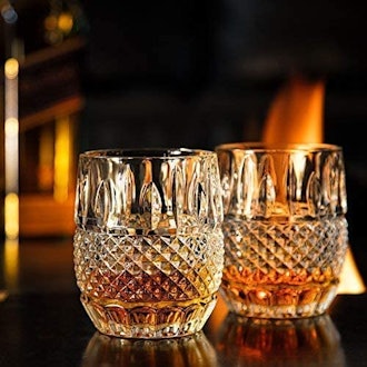 W VAN DAEMON Unique Whiskey Glasses (Set of 2)