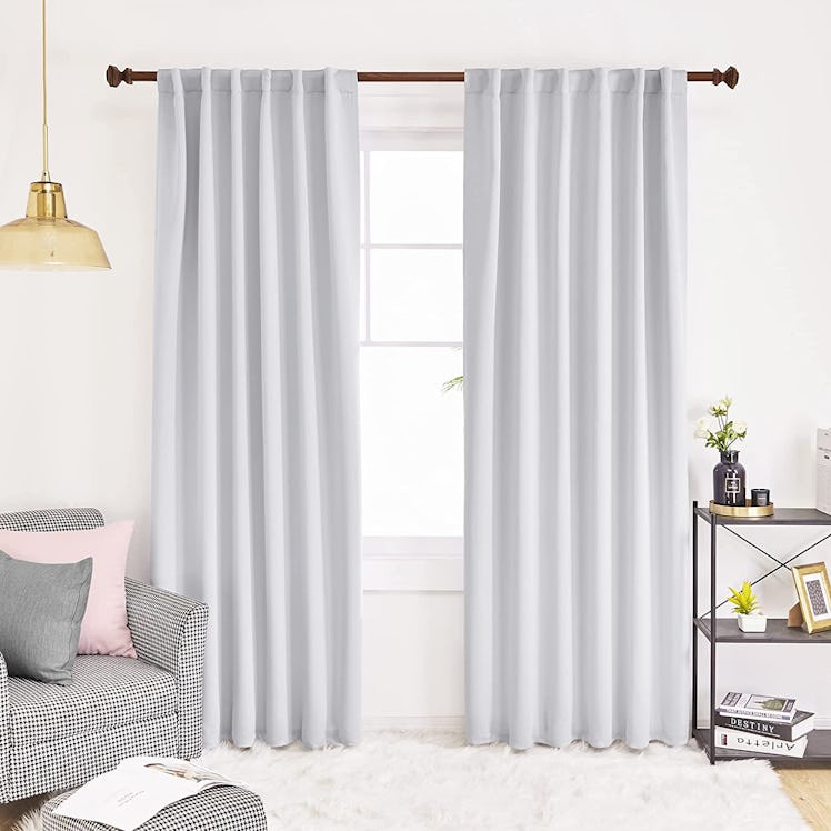 Deconovo Solid Back Tab Curtains Blackout Curtains
