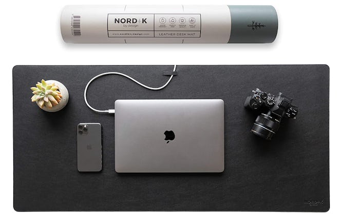 Nordik by Design Leather Desk Mat Organizer