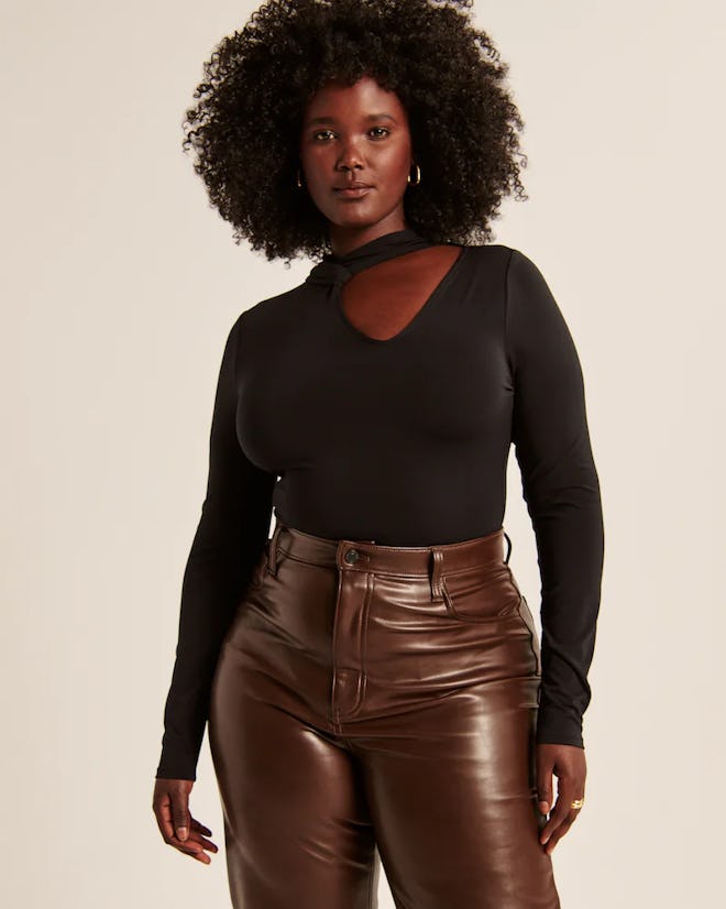 Long-Sleeve Cutout Bodysuit