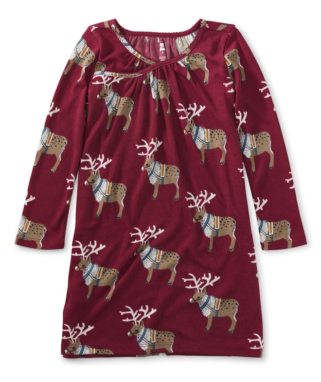 The Dream On Long Sleeve Nightgown in Swedish Reindeers is one of the best holiday pajamas in 2022.