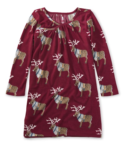 The Dream On Long Sleeve Nightgown in Swedish Reindeers is one of the best holiday pajamas in 2022.