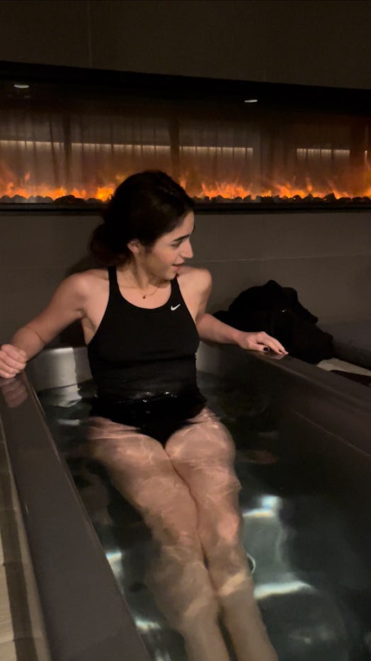 Celina Khorma tries Remedy Place's Ice Bath like Kim Kardashian