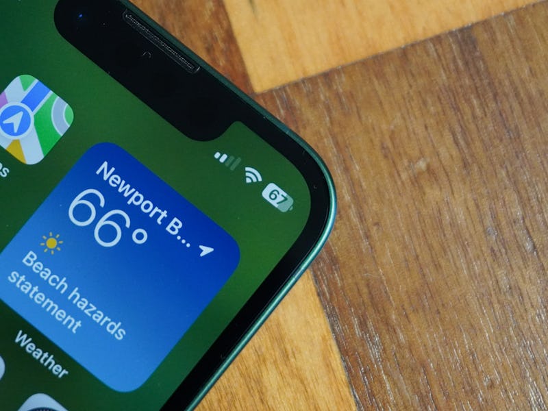 The battery percentage indicator in iOS 16.1.