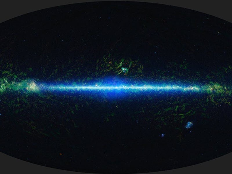 This mosaic is composed of images covering the entire sky, taken by the Wide-field Infrared Survey E...