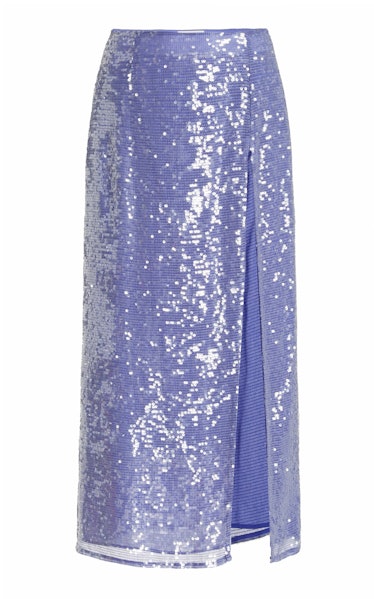 LAPOINTE lilac sequin skirt