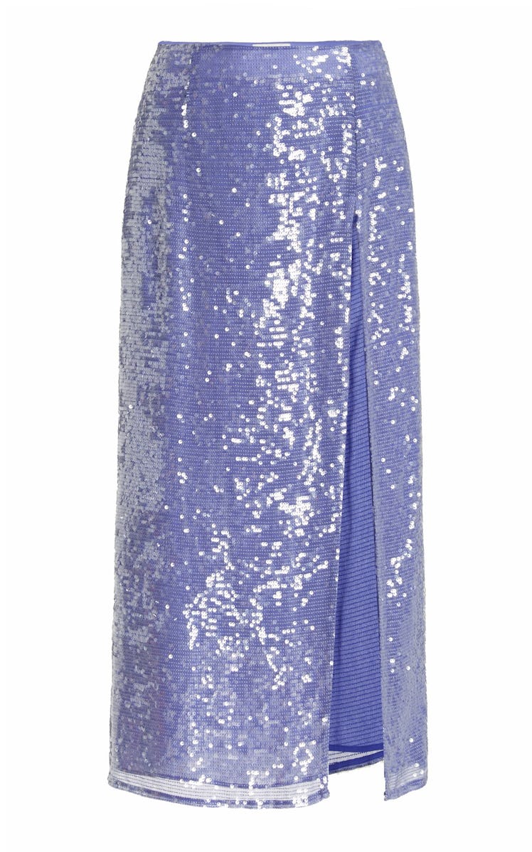 LAPOINTE lilac sequin skirt