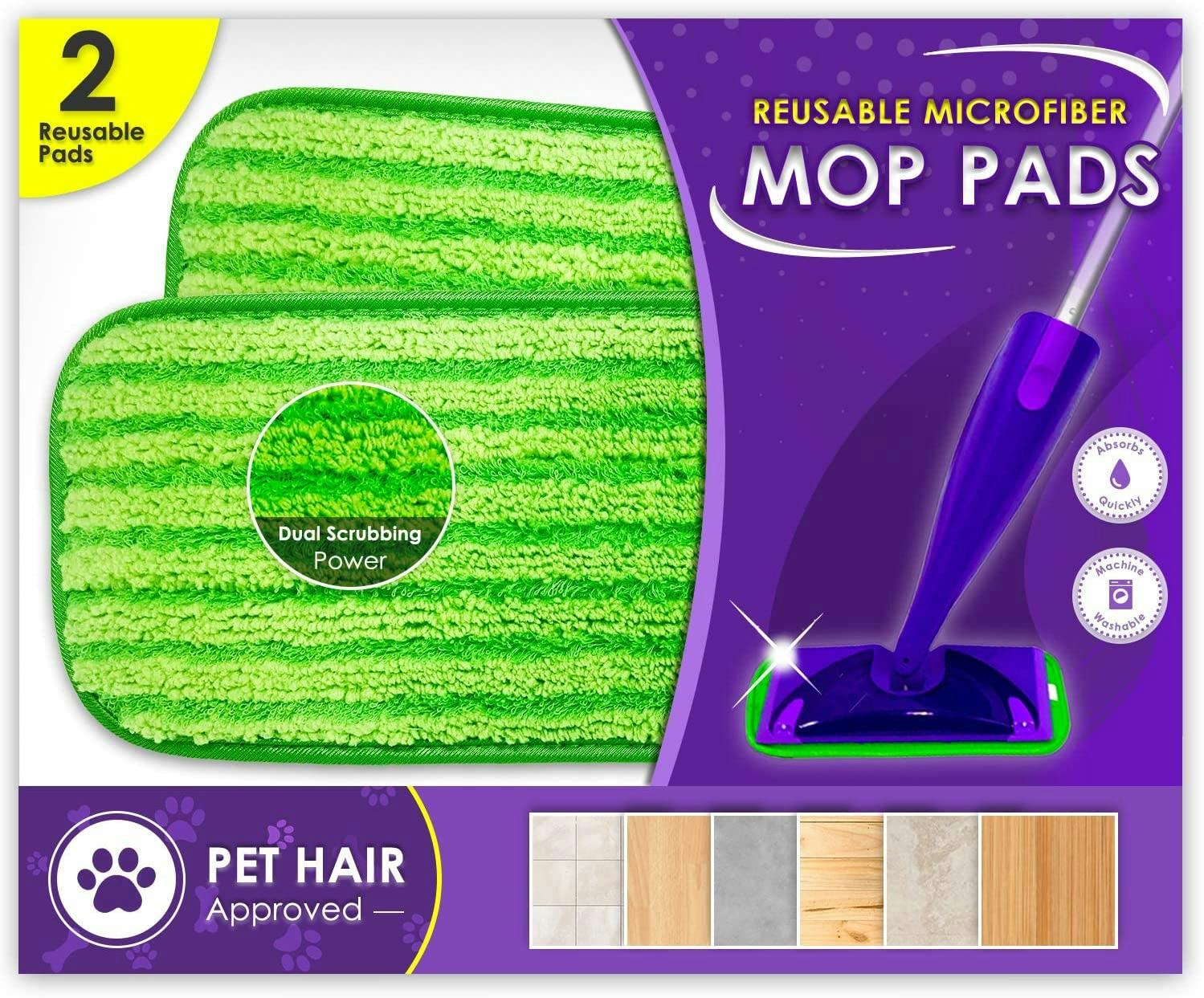Turbo Microfiber Reusable Mop Pads (2-Pack)