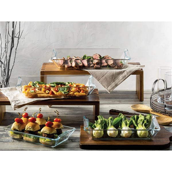 FineDine Superior Glass Casserole Dish Set (4 Pieces)