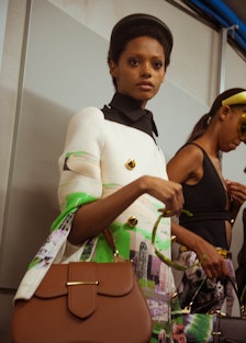Backstage at the Prada SS19 show during Milan Fashion Week on Thursday, September 20th, 2018 in Mila...
