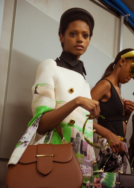 Backstage at the Prada SS19 show during Milan Fashion Week on Thursday, September 20th, 2018 in Mila...