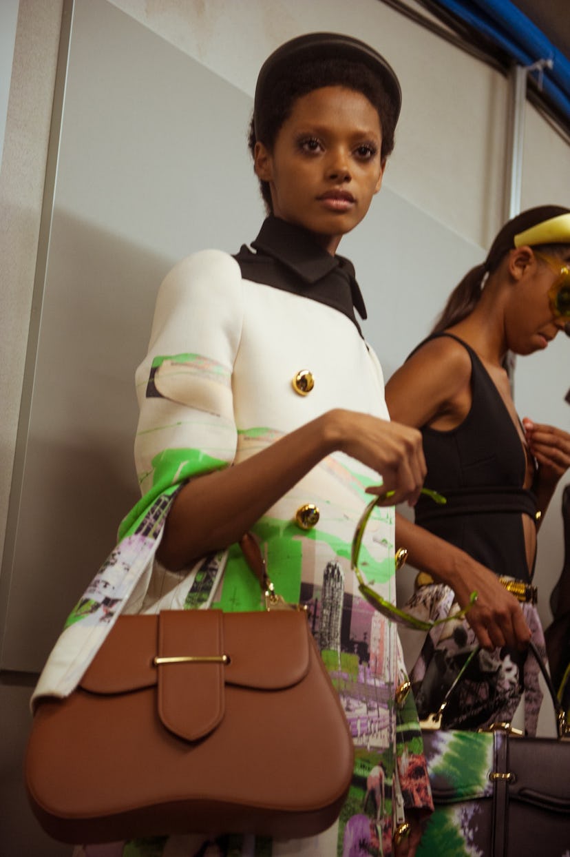 Backstage at the Prada SS19 show during Milan Fashion Week on Thursday, September 20th, 2018 in Mila...