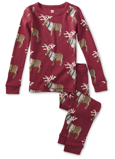The Goodnight Pajama Set in Swedish Reindeers is one of the best holiday pajamas sets.
