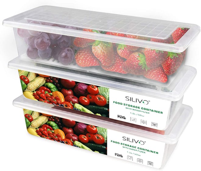 SILIVO Produce Saver Containers (3-Pack)