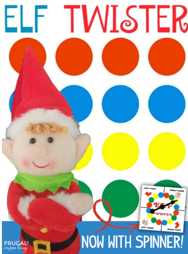 Elf Twister Board with Spinner