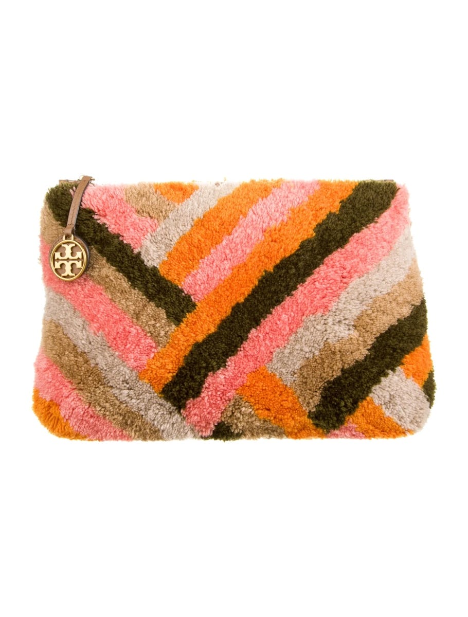 Tory Burch Shearling Clutch Bag