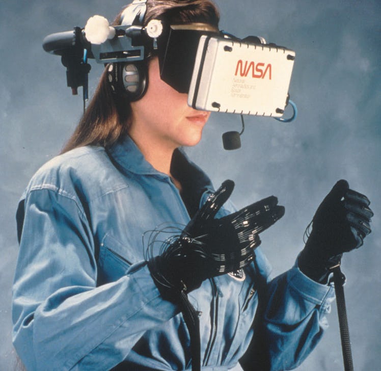 An image of an early NASA VR system