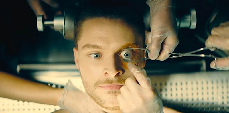Disturbing scene from The Peripheral tv show in which eye transplantation was performed
