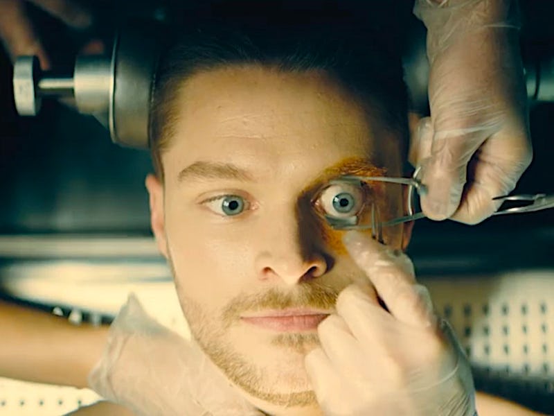 Disturbing scene from The Peripheral tv show in which eye transplantation was performed