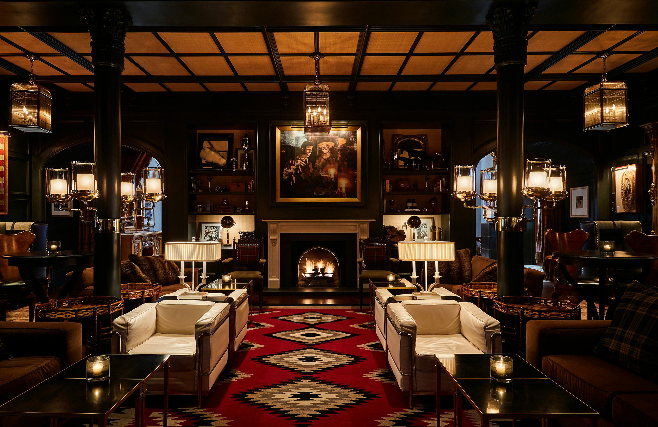 酒店杰罗姆客厅壁炉