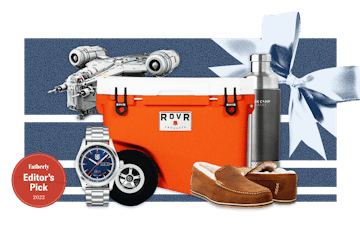 Best dad gifts including a model space ship, a watch, loafers, a water bottle and a drink cooler