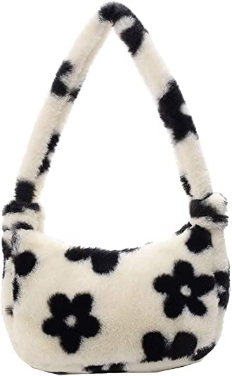 Meizhuke Fluffy Plush Shoulder Bag