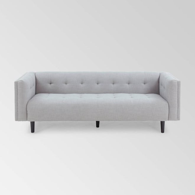 Ludwig Mid Century Modern Upholstered Tufted Sofa 