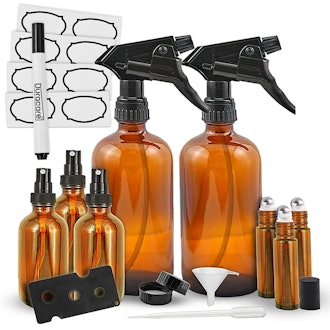 Duracare Amber Glass Spray Bottle Set (8-Pieces)