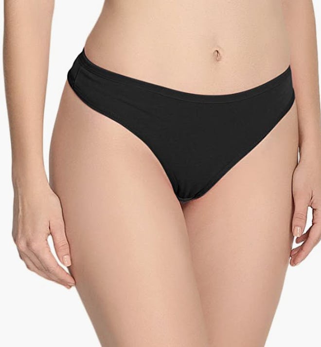 ANZERMIX Breathable Cotton Thong Panties (6-Pack)