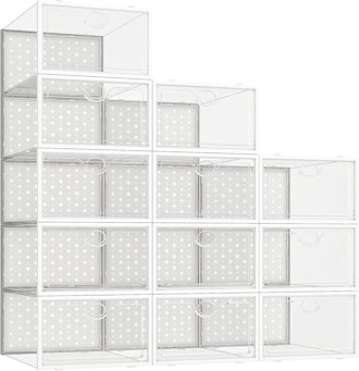 Pinkpum Shoe Storage Boxes (12-Pack)