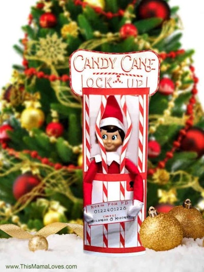 Elf on the Shelf Candy Cane Jail Printable Prop