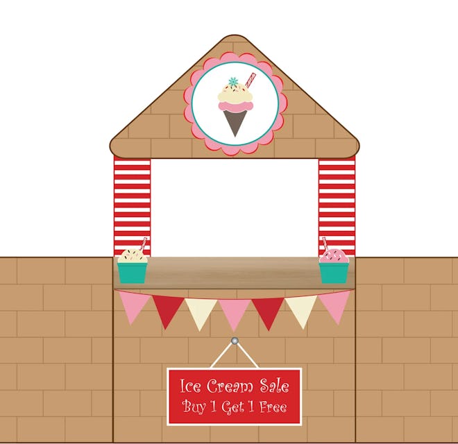 Elf Ice Cream Stand Printable