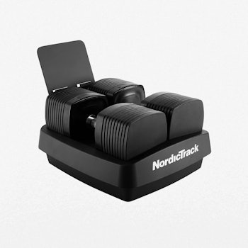 NordicTrack 50磅iSelect调节哑铃,用Alexa作品