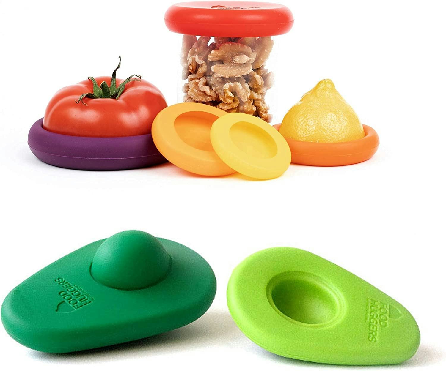 Food Huggers Reusable Food Savers Starter Kit (7-Pack)