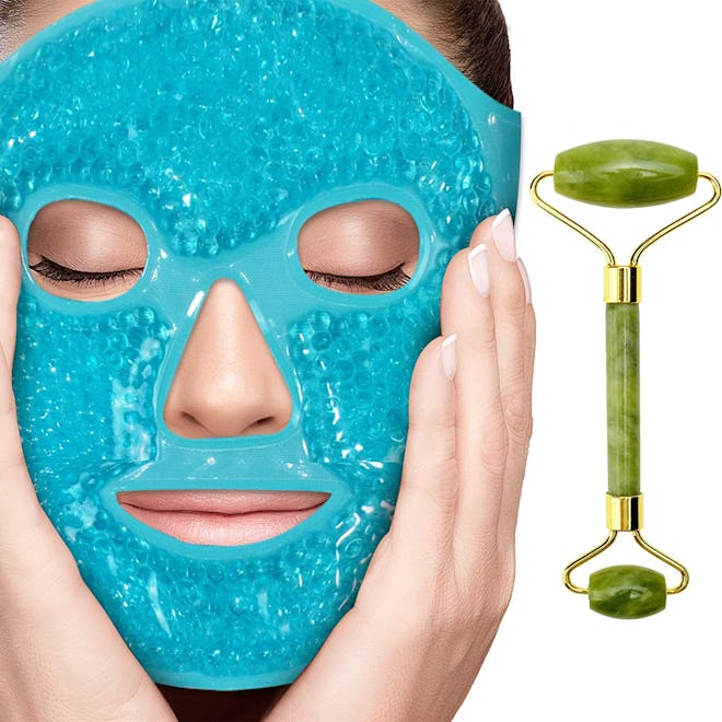Perfecore Cooling Ice Face Mask Gel + Jade Roller